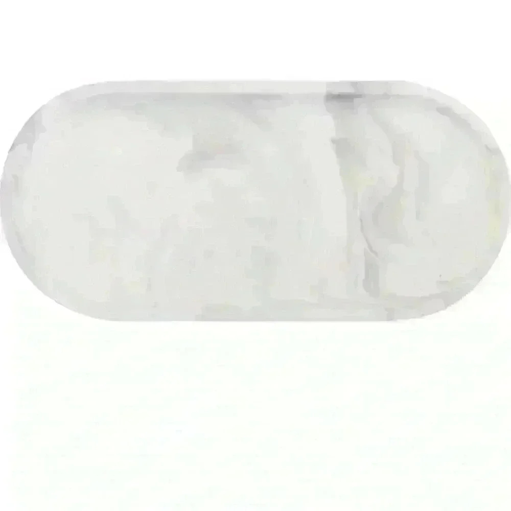 Ceramic Marble Oval Tray